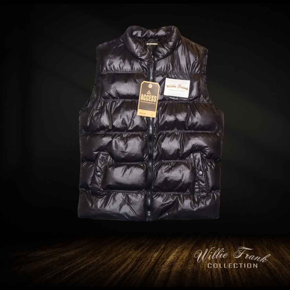 Willie Frank Black, Blue, Red Puffer Vest